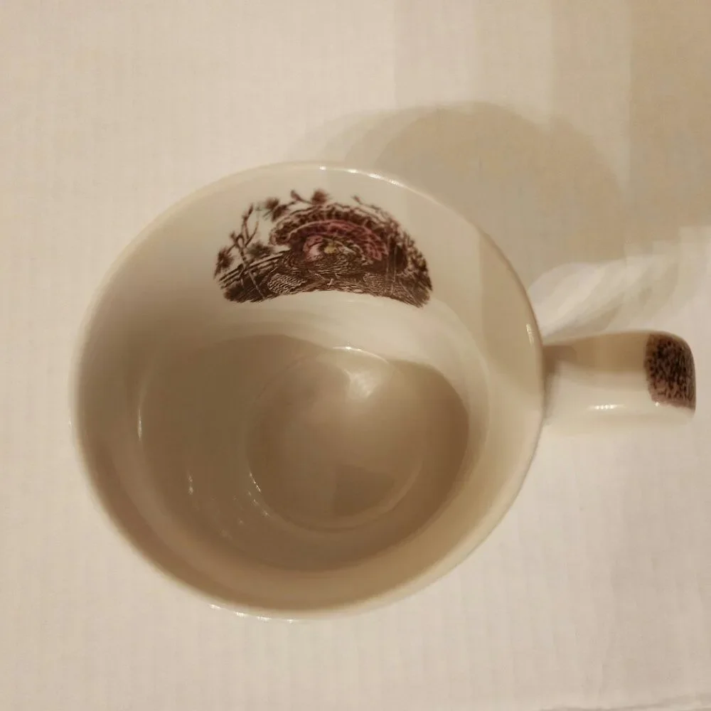 Johnson Bros His Majesty Coffee Mug Cup Thanksgiving Turkey Harvest England EUC